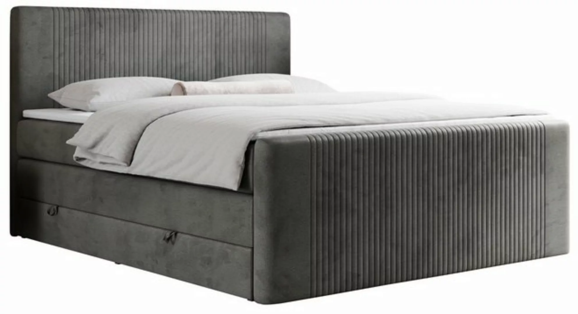 MKS MÖBEL Boxspringbett KING DOREN (Topper T25, Doppelbett, Bonellfedern), günstig online kaufen