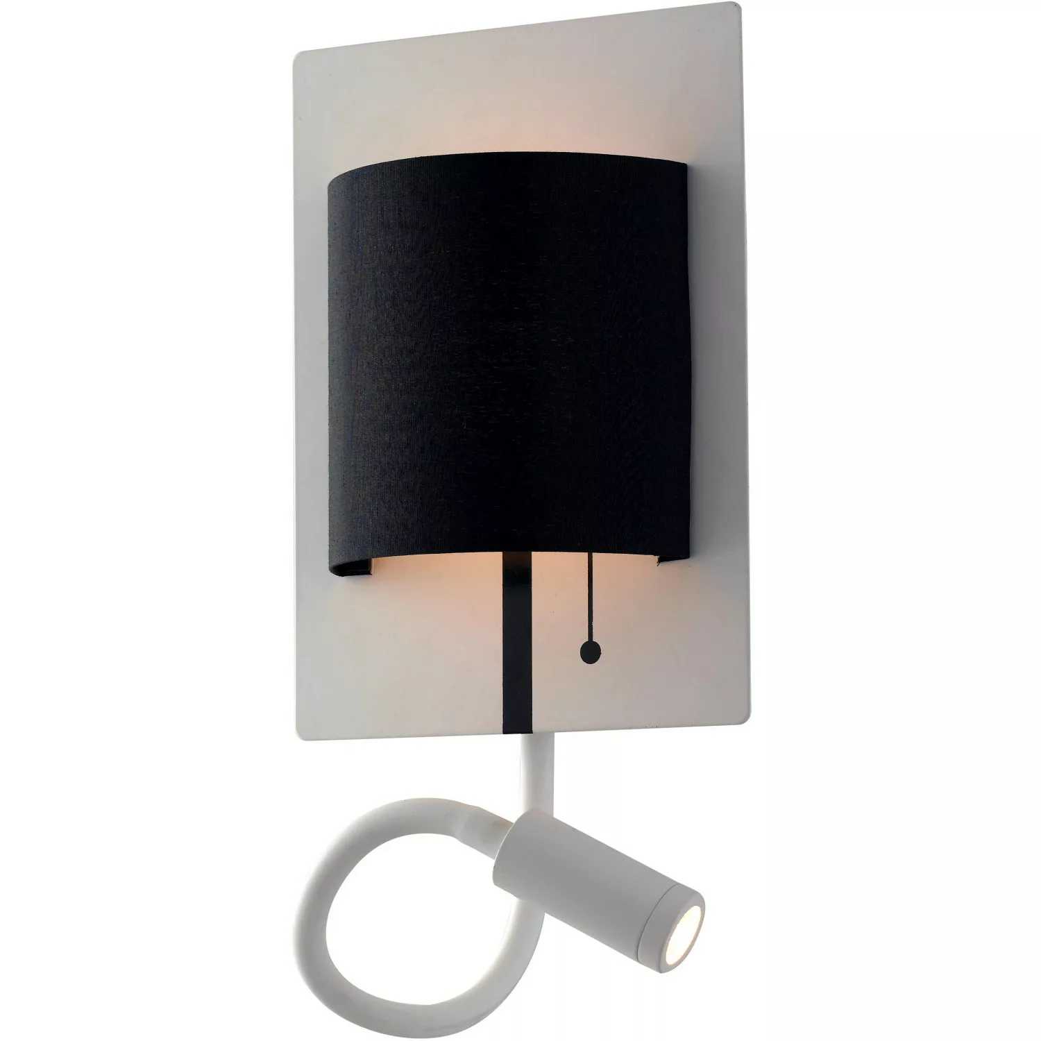 Luce Design LED-Wandlampe Pop mit Spot-Arm in Schwarz-Weiß günstig online kaufen