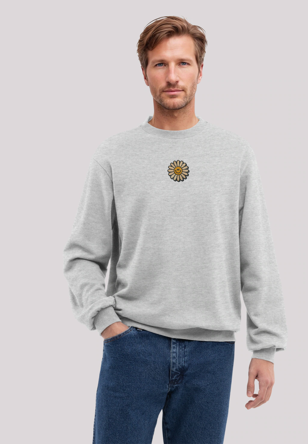 F4NT4STIC Sweatshirt "Happy Flower Bestickt", Premium Qualität günstig online kaufen