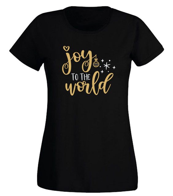 G-graphics T-Shirt Joy to the world Slim-fit Damen T-Shirt mit Weihnachtsmo günstig online kaufen