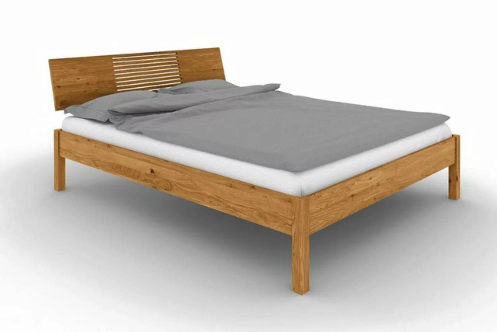 byoak Bett VENTO A-5 90 x 220 aus Massivholz, mit Holzkopfteil, Naturgeölt günstig online kaufen