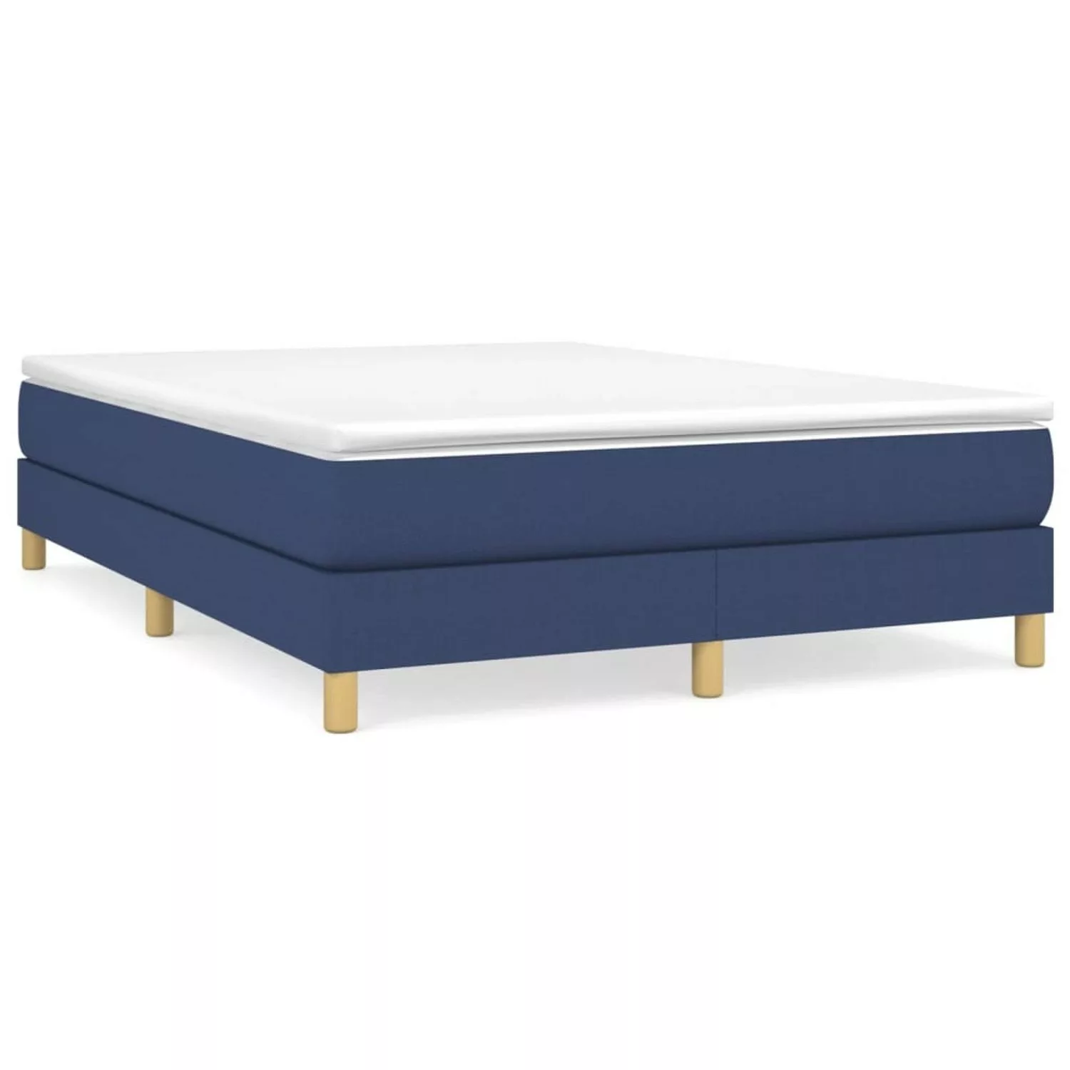 Vidaxl Boxspringbett Blau 140x190 Cm Stoff günstig online kaufen