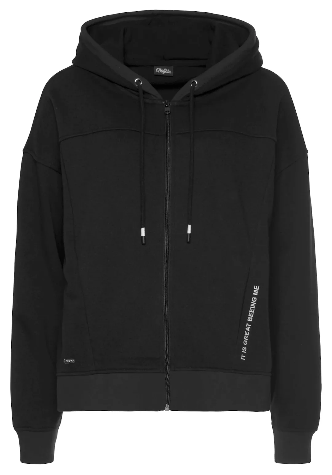 Buffalo Kapuzensweatjacke, mit Statement Druck, Loungeanzug günstig online kaufen