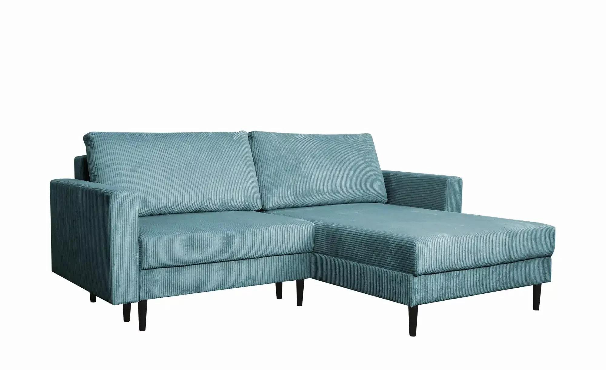 uno Ecksofa trendiger Cordstoff Livorno ¦ blau ¦ Maße (cm): B: 221 H: 105 T günstig online kaufen