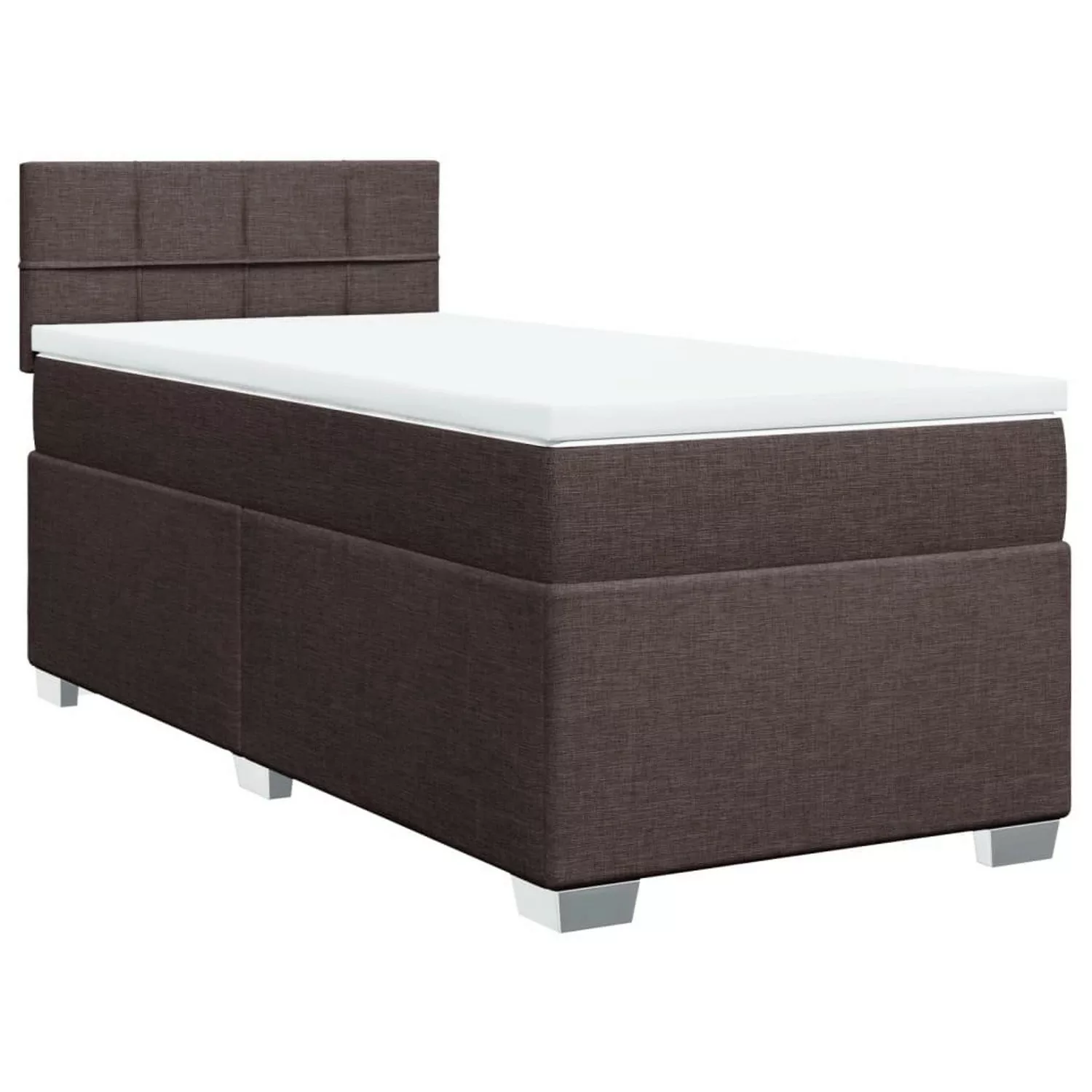 vidaXL Boxspringbett mit Matratze Dunkelbraun 90x200 cm Stoff2105506 günstig online kaufen