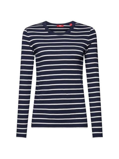 Esprit Langarmshirt Gestreiftes Longsleeve, Bio-Baumwolle (1-tlg) günstig online kaufen