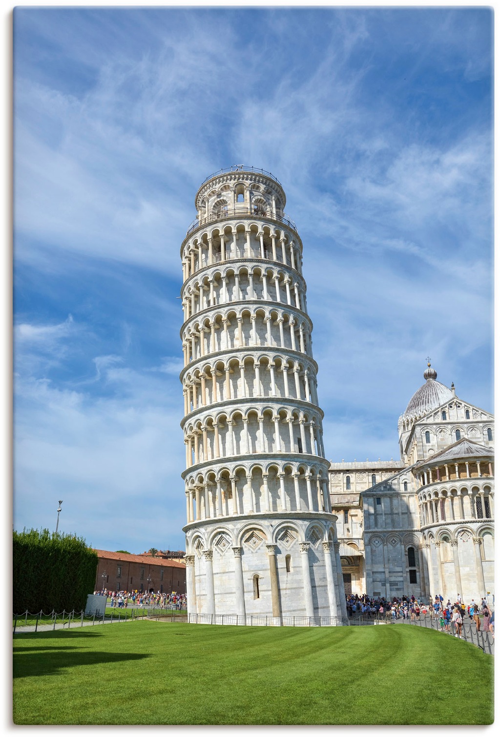 Artland Leinwandbild "Der schiefe Turm von Pisa in Italien", Gebäude, (1 St günstig online kaufen