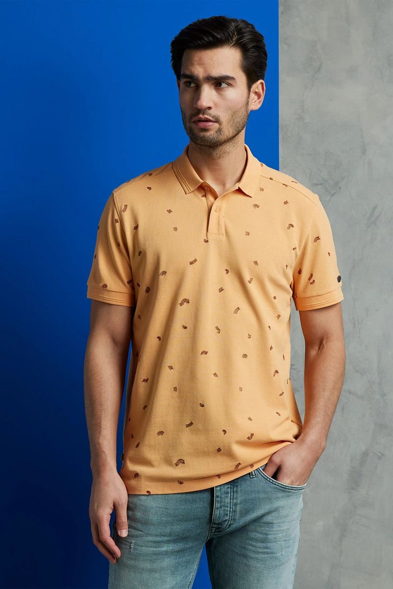 Cast Iron Polo Shirt Apricot Orange - Größe XL günstig online kaufen