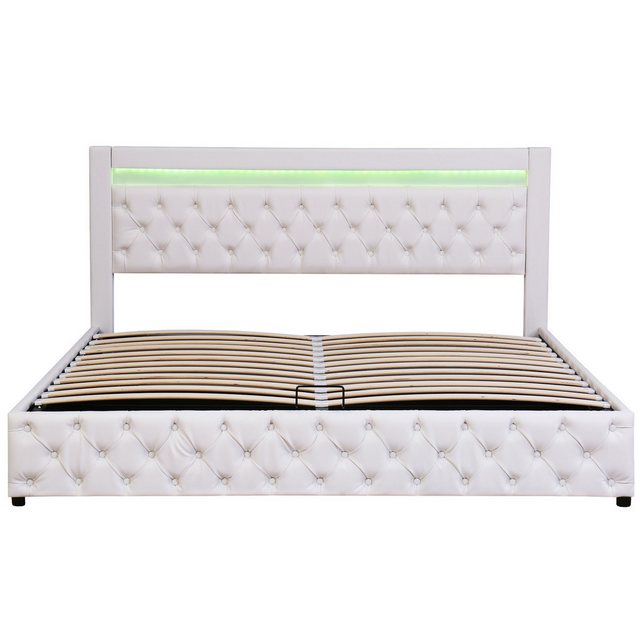 Gotagee Polsterbett Funktionsbett 180x200cm mit LED Doppelbett mit Stauraum günstig online kaufen