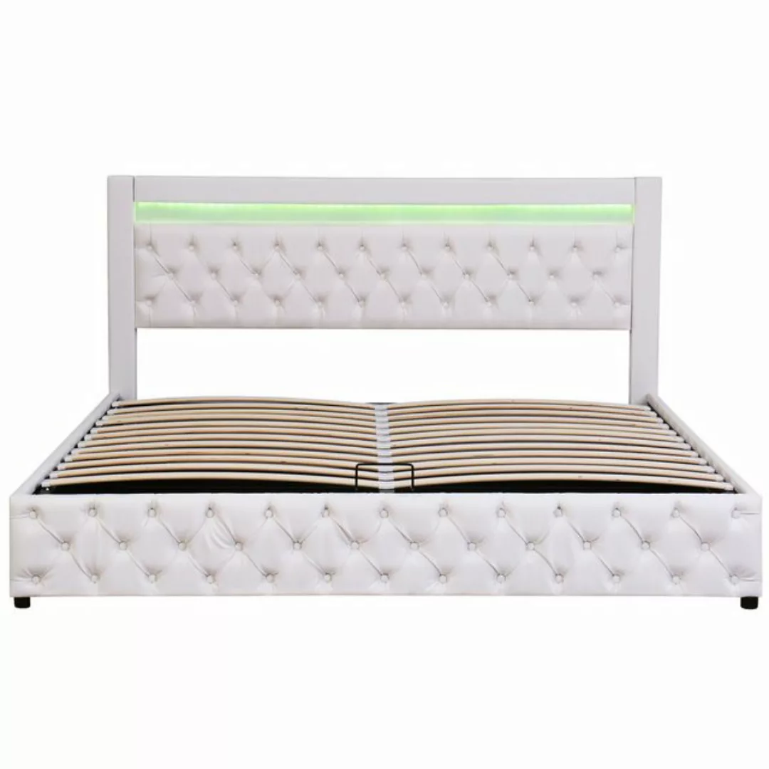 Gotagee Polsterbett Funktionsbett 180x200cm mit LED Doppelbett mit Stauraum günstig online kaufen