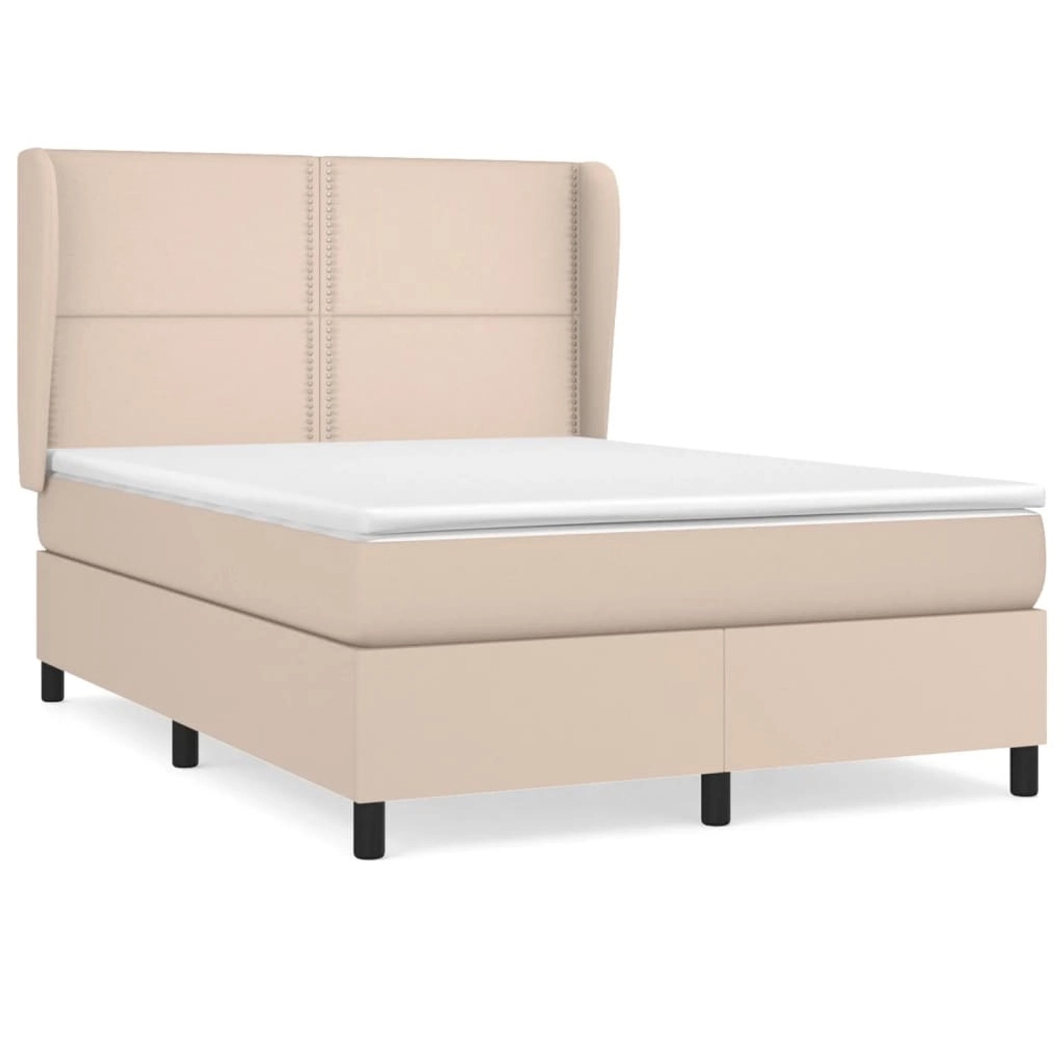 vidaXL Boxspringbett Matratze Cappuccino-Braun 140x190cm Kunstleder1466748 günstig online kaufen