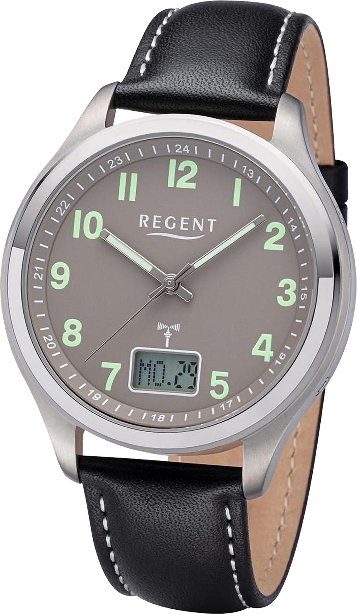 Regent Funkuhr Regent Herren Funkuhr Analog-Digital, günstig online kaufen