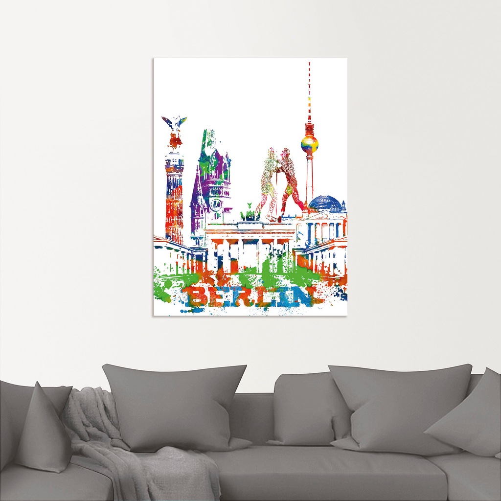 Artland Wandbild "Berlin Grafik", Berlin, (1 St.), als Alubild, Leinwandbil günstig online kaufen