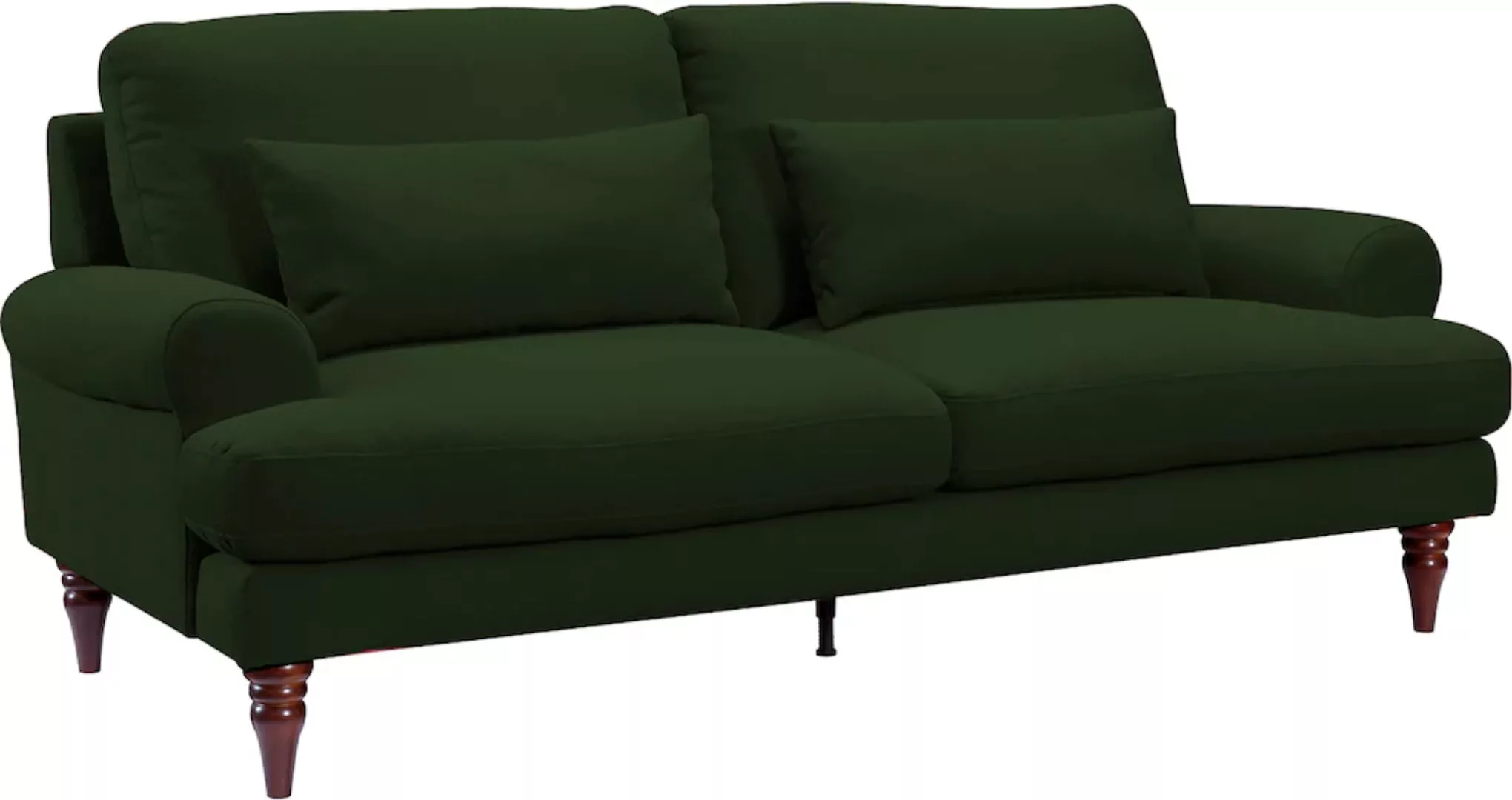 exxpo - sofa fashion 3-Sitzer, mit Schaumstoffflocken-Füllung, Holzfüßen un günstig online kaufen