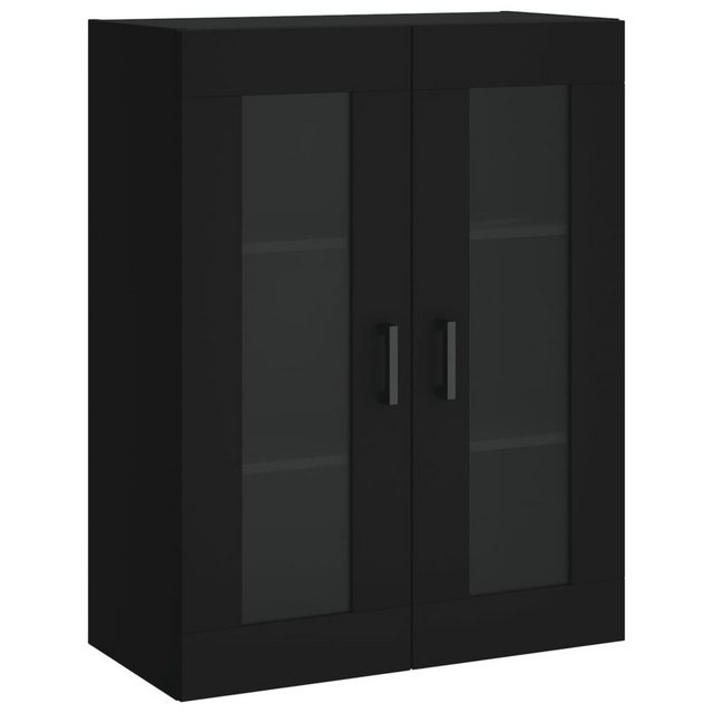 vidaXL Hängeschrank Wandschrank Schwarz 69,5x34x90 cm Glas Vitrine Hängesch günstig online kaufen