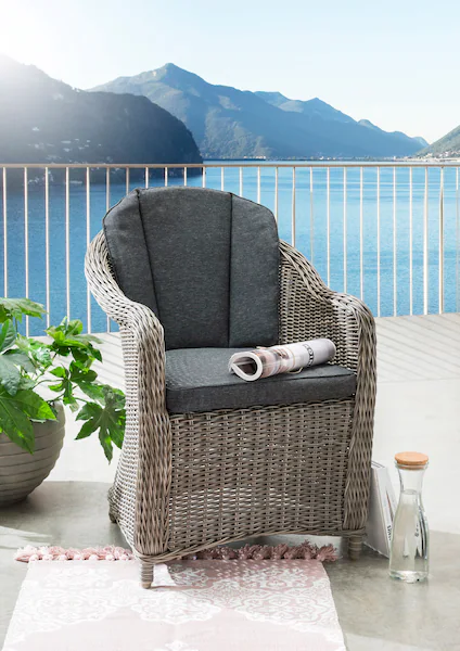 Destiny Gartensessel »MALAGA«, (Set, 2 St.), Aluminium, Polyrattan, inkl. A günstig online kaufen