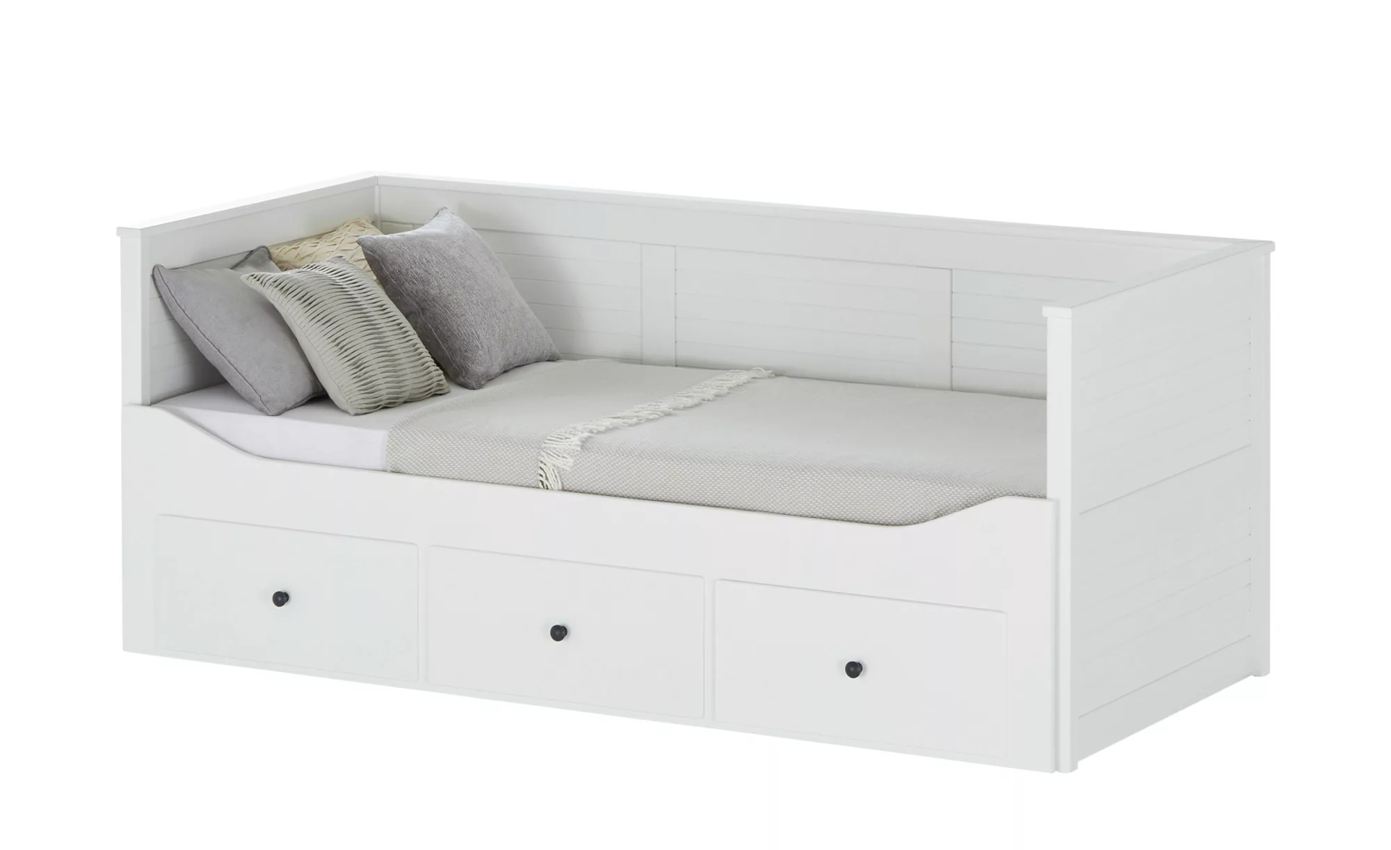 Landhaus-Tagesbett - weiß - 98 cm - 86 cm - 211 cm - Betten > Bettgestelle günstig online kaufen