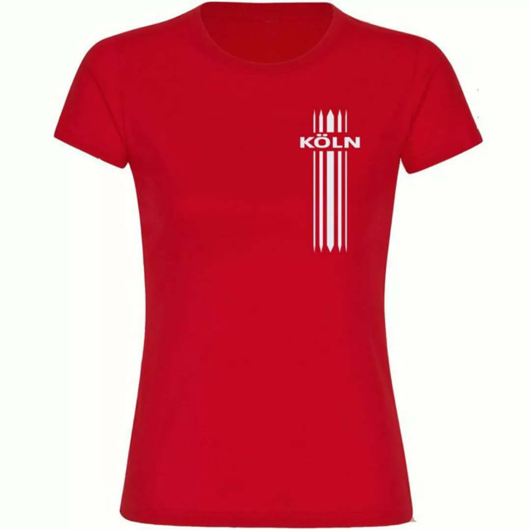 multifanshop T-Shirt Damen Köln - Streifen - Frauen günstig online kaufen