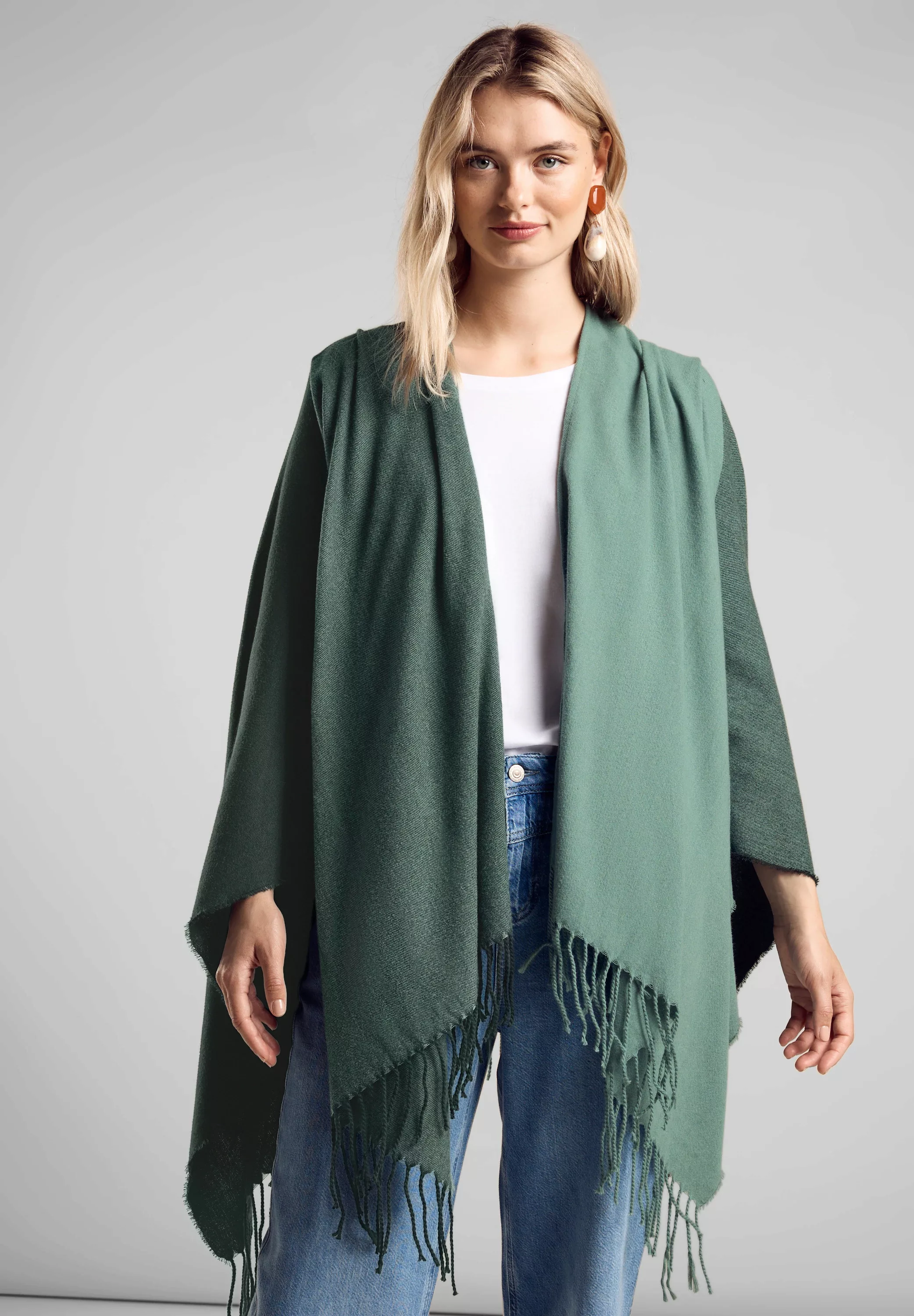 STREET ONE Strickcape, aus softem Materialmix günstig online kaufen