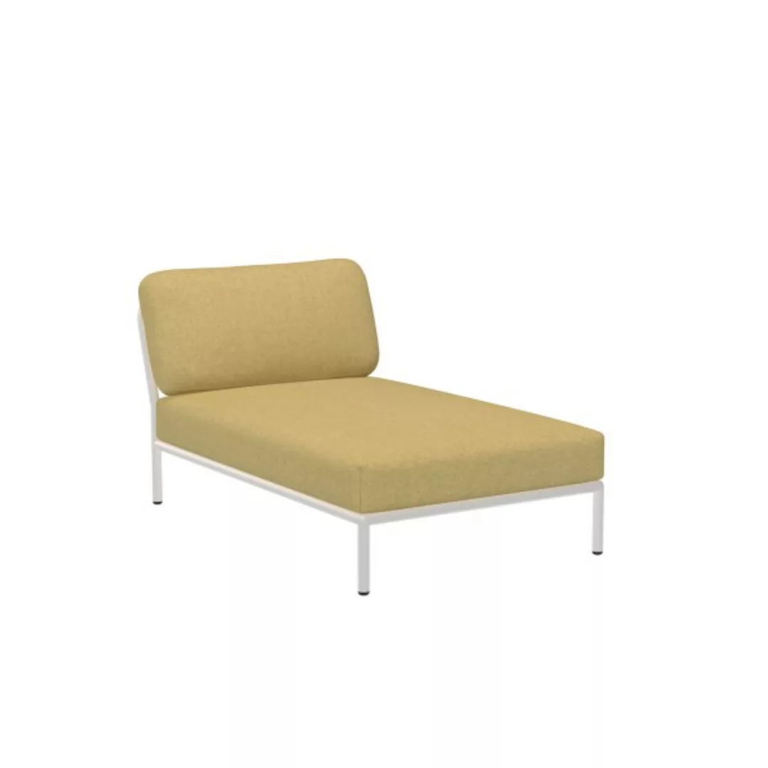 LEVEL Outdoor Chaiselong Lounge-Modul 4 Senf Weiß günstig online kaufen