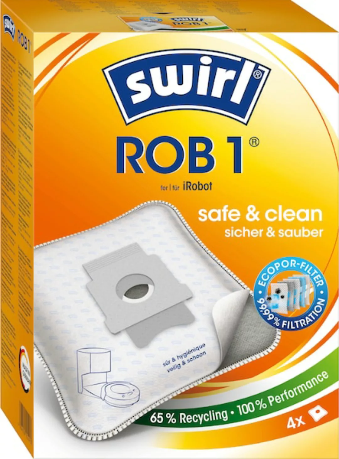 Swirl Staubsaugerbeutel »ROB 1®«, (Packung), für iRobot Clean Base Automati günstig online kaufen