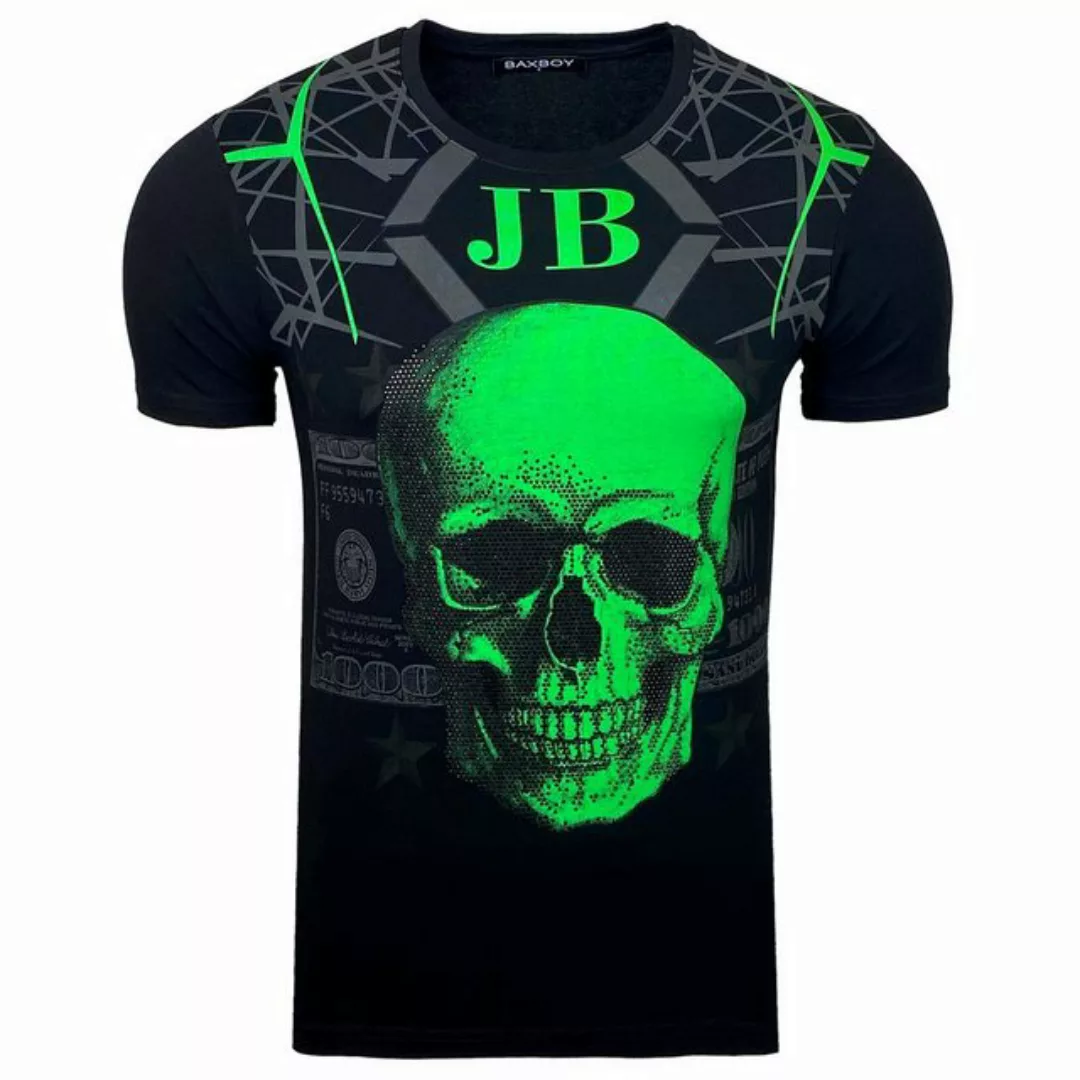 Baxboy T-Shirt BAXBOY T-Shirt mit stylischem Totenkopfprint modernem Stil günstig online kaufen