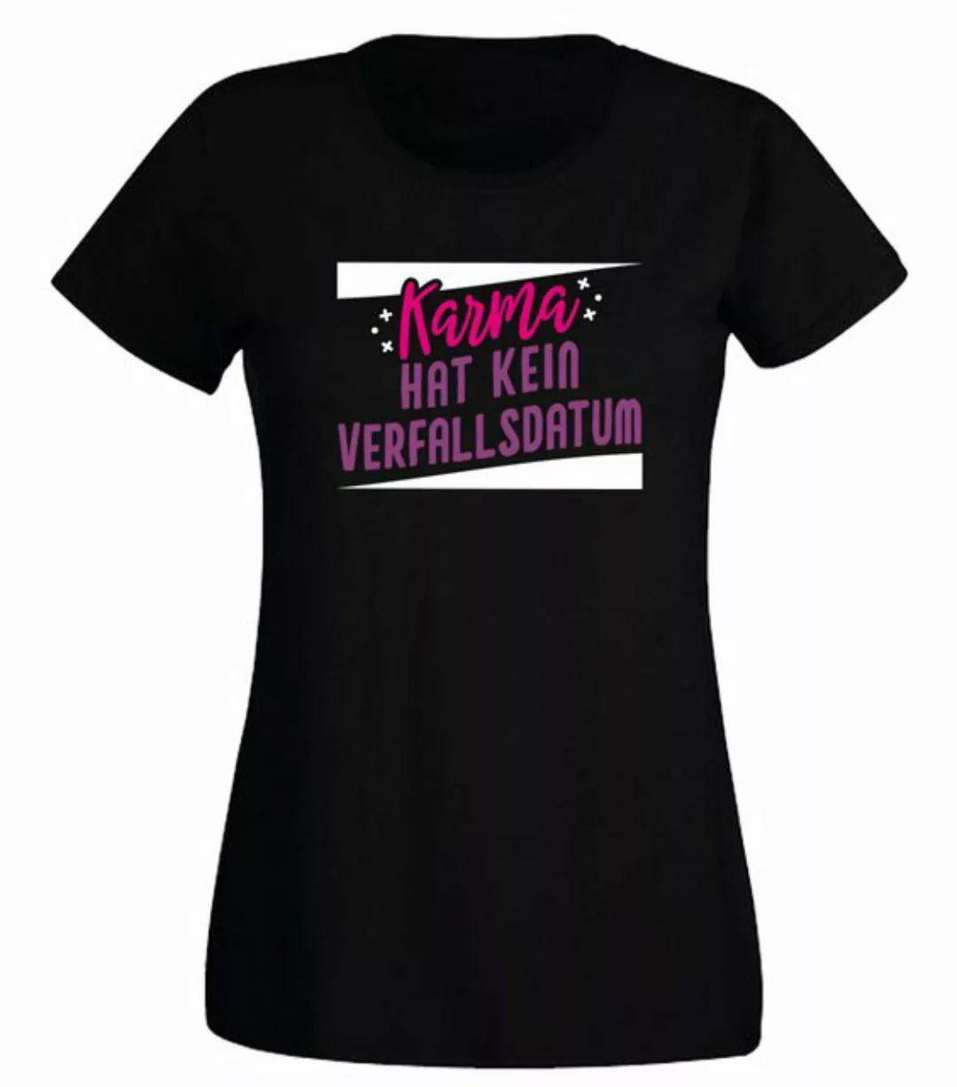 G-graphics T-Shirt Karma hat kein Verfallsdatum Slim-fit Damen T-Shirt mit günstig online kaufen