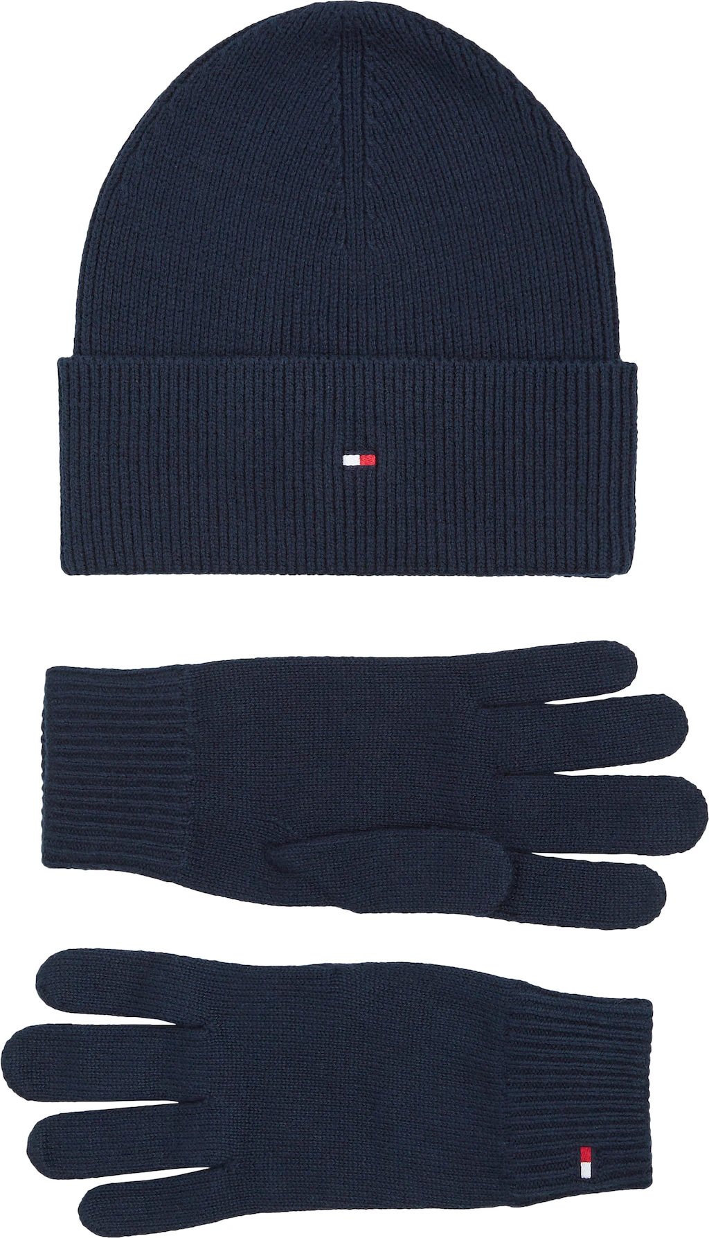 Tommy Hilfiger Strickmütze "ESSENTIAL BEANIE & GLOVES GP", (Set, Mütze-Scha günstig online kaufen