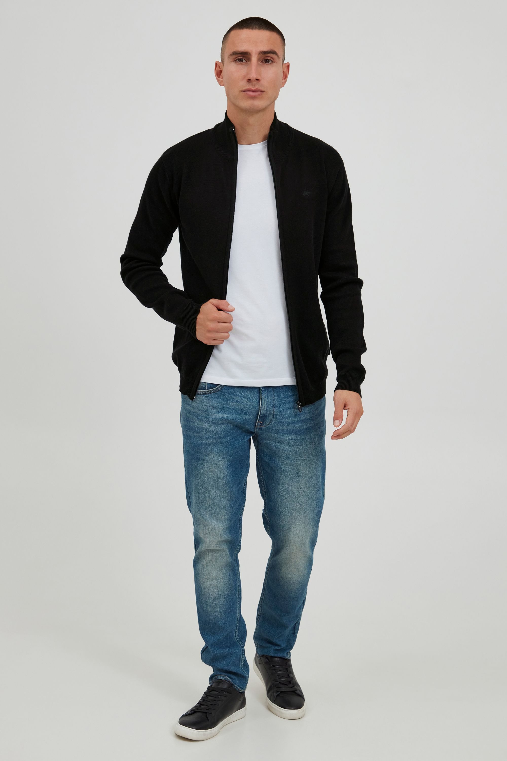 11 Project Strickjacke PRSandor Feinstrick Zip-Jacke günstig online kaufen