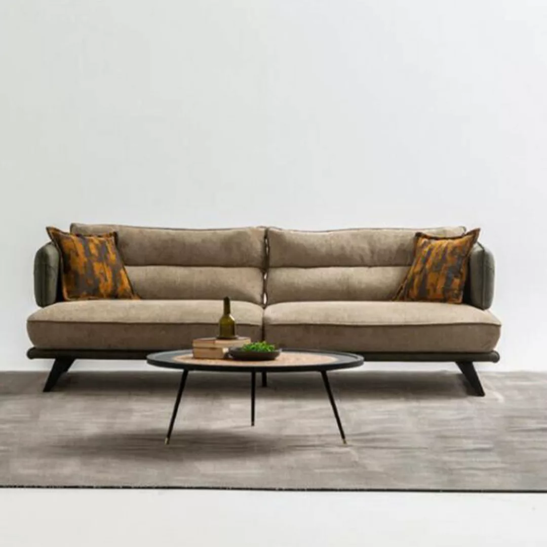 JVmoebel Sofa Sofa 3 Sitzer Polstersofa Mehrfarbig Textill Sitz Design Stof günstig online kaufen