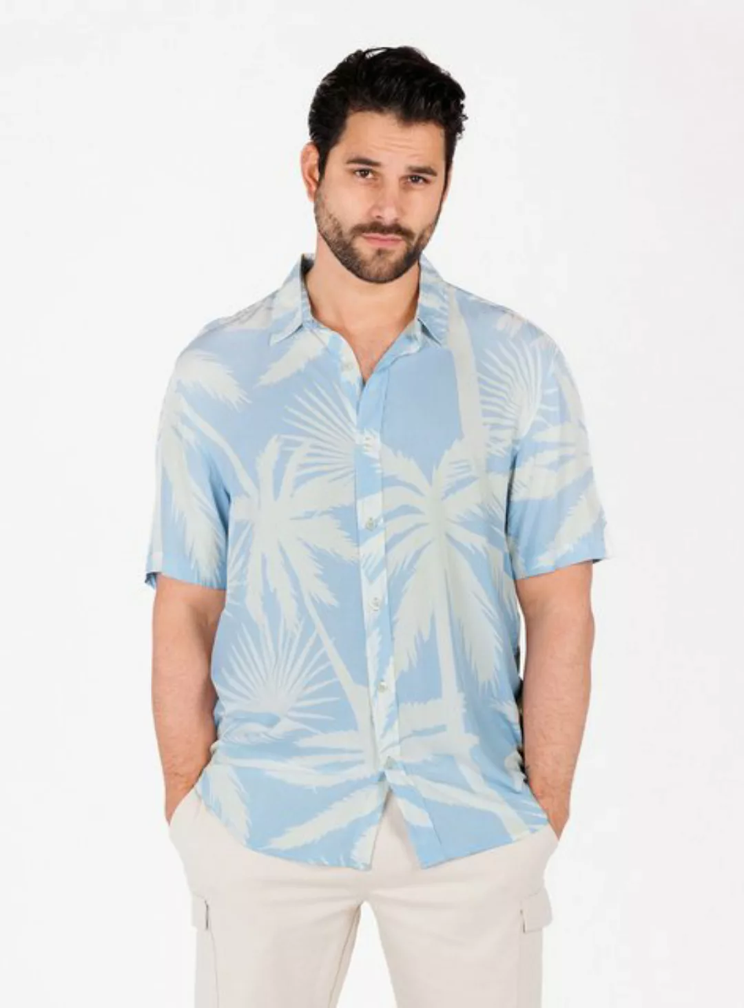 Key Largo Kurzarmhemd MSH PALMS 1/2 patterned (1-tlg) günstig online kaufen