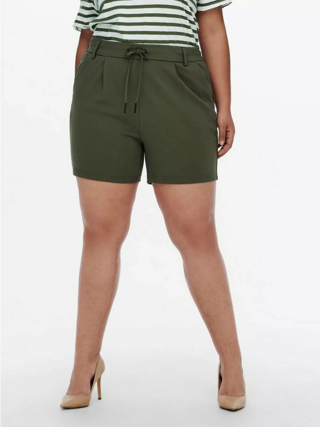 ONLY CARMAKOMA Shorts Kurze Stoff Hose Stretch Bermuda Shorts in Übergröße günstig online kaufen