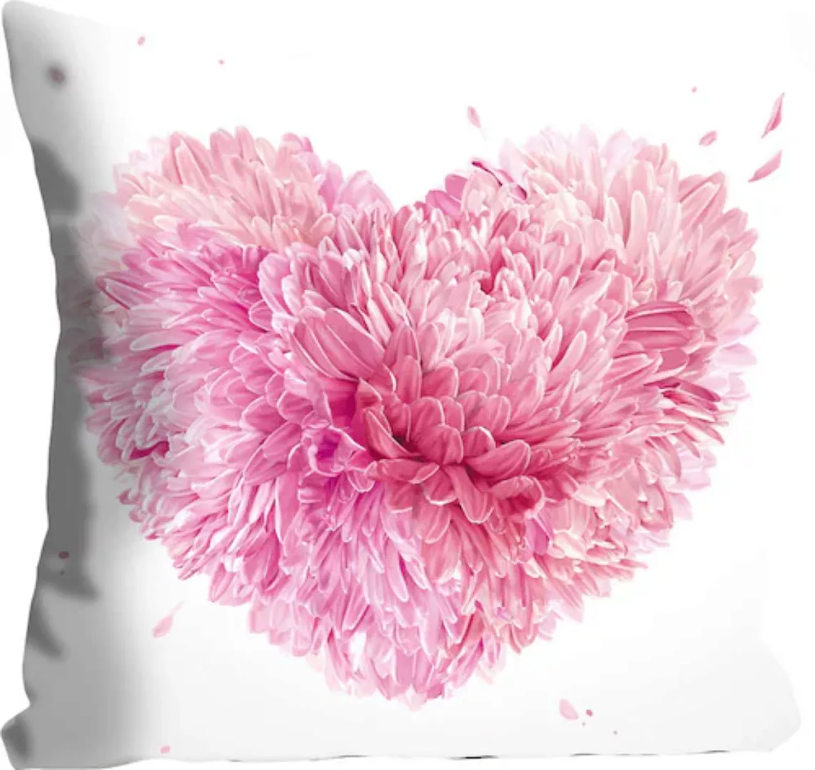 queence Dekokissen »Flower Heart« günstig online kaufen