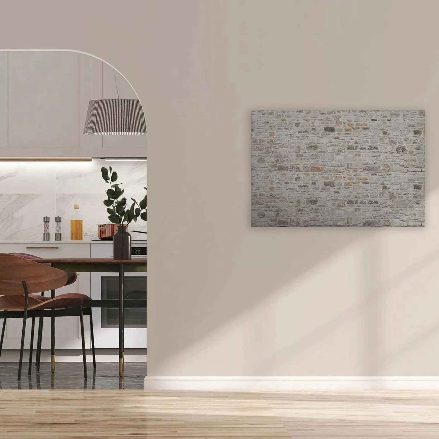 Bricoflor Badezimmer Deko Wandbilder In 120 X 80 Cm Leinwandbild In Steinop günstig online kaufen