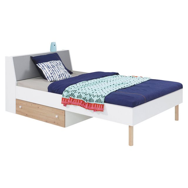 Lomadox Funktionsbett FAIRFAX-133, 90x200cm, mit Stauraum im Kopfteil, in w günstig online kaufen