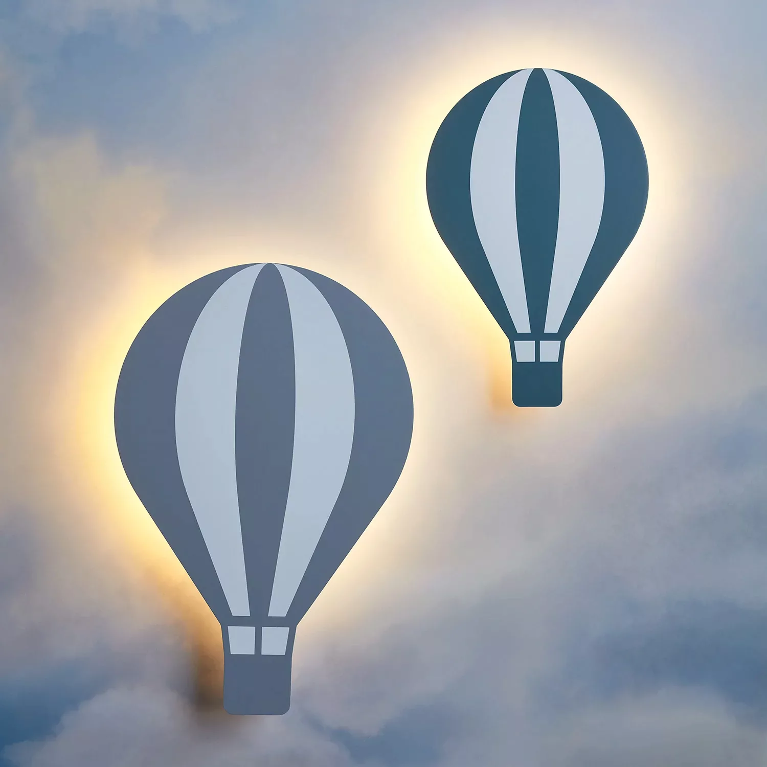 2er Set Heißluftballon Wandlampen Kinderzimmer günstig online kaufen