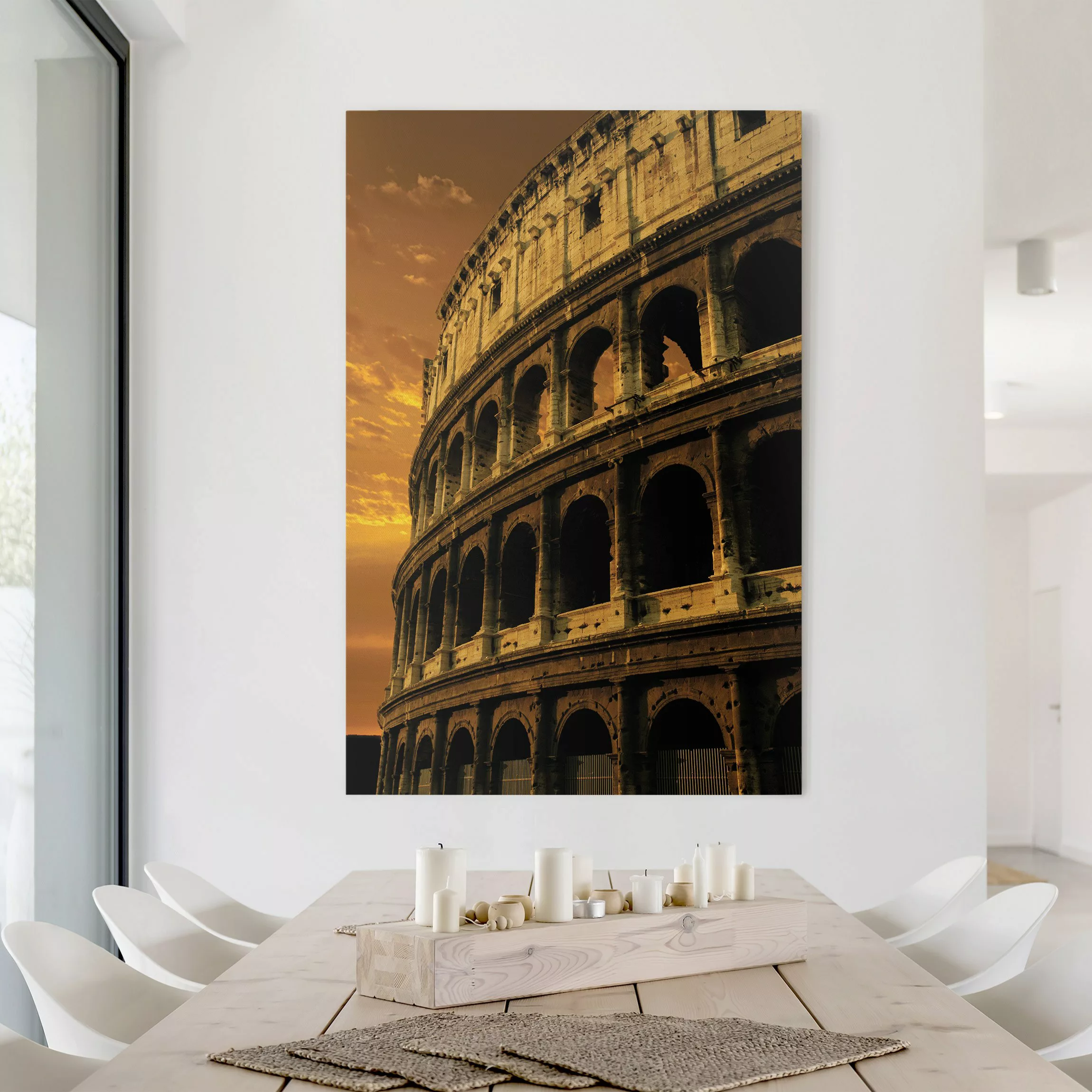 Leinwandbild Architektur & Skyline - Hochformat The Colosseum günstig online kaufen