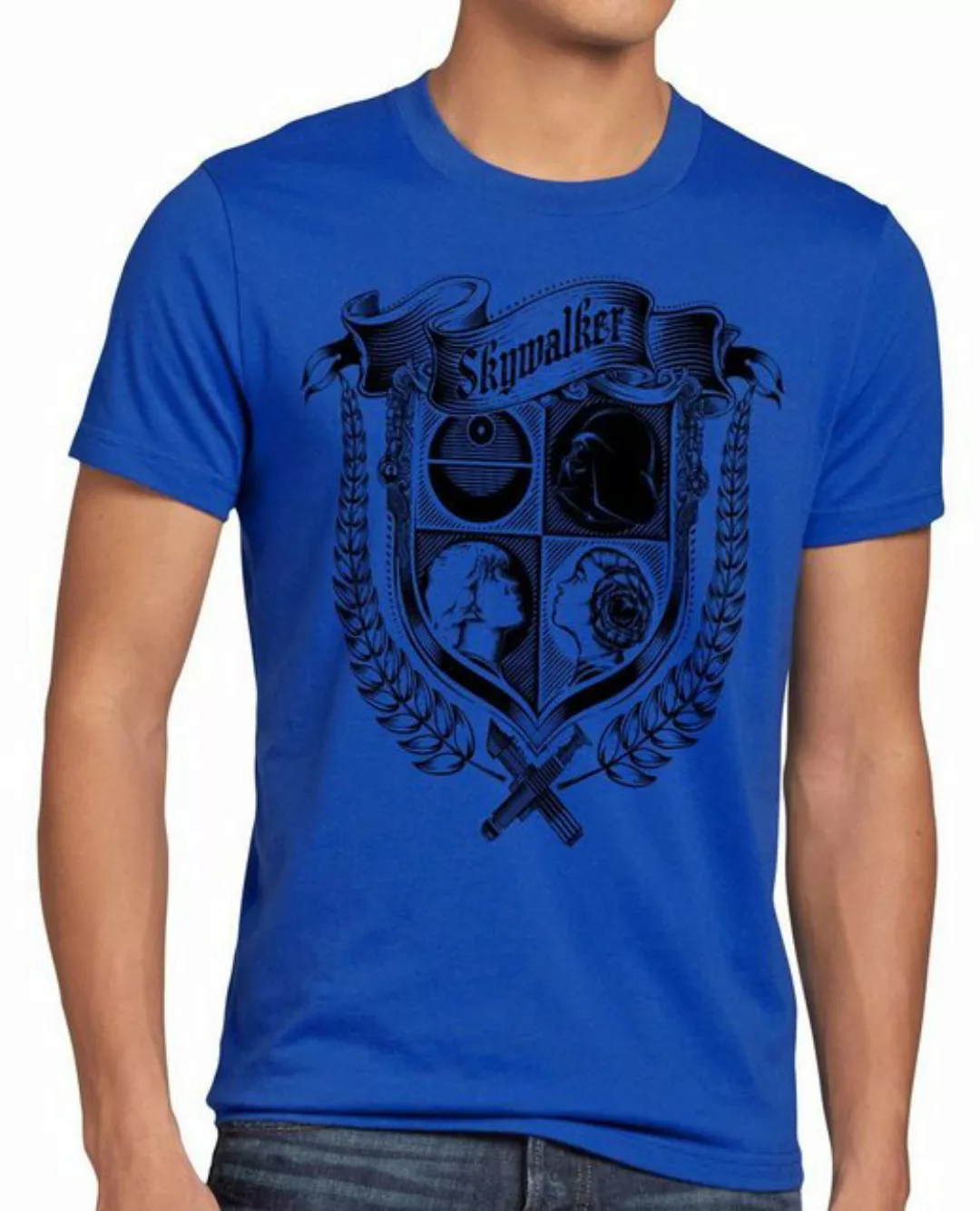 style3 Print-Shirt Herren T-Shirt Skywalker Wappen star krieg rebelliob yod günstig online kaufen