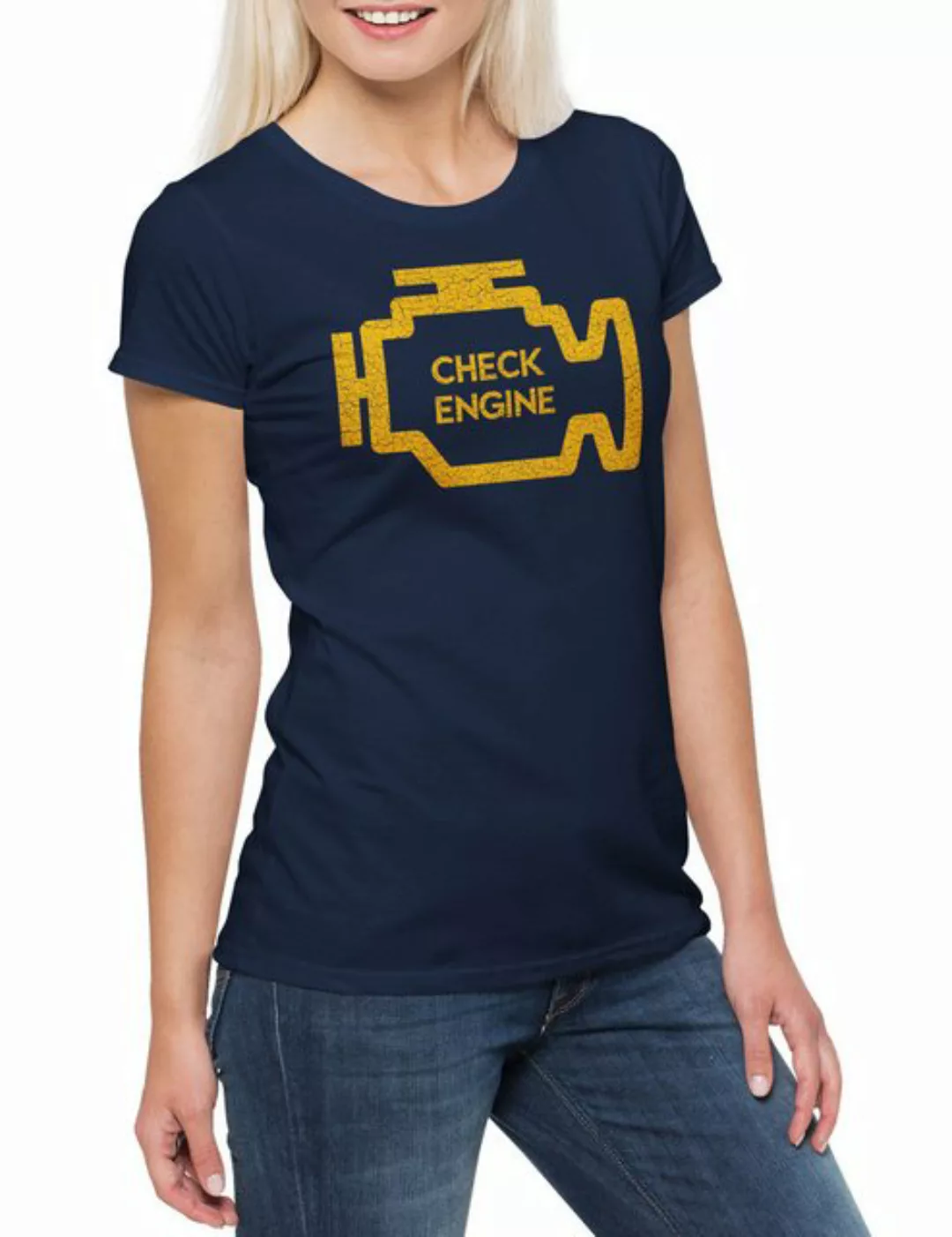 Urban Backwoods Print-Shirt Check Engine Damen T-Shirt Race Racing car Driv günstig online kaufen