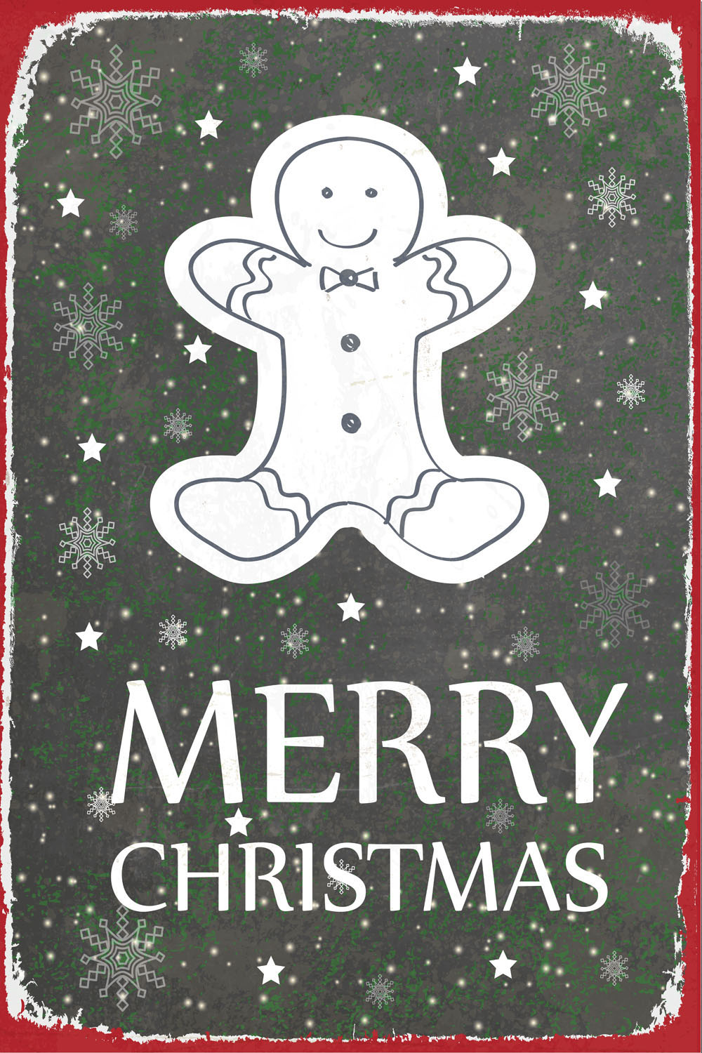 queence Metallbild "Gingerbread Man", Schriftzüge-Schriftzug, (1 St.), Stah günstig online kaufen