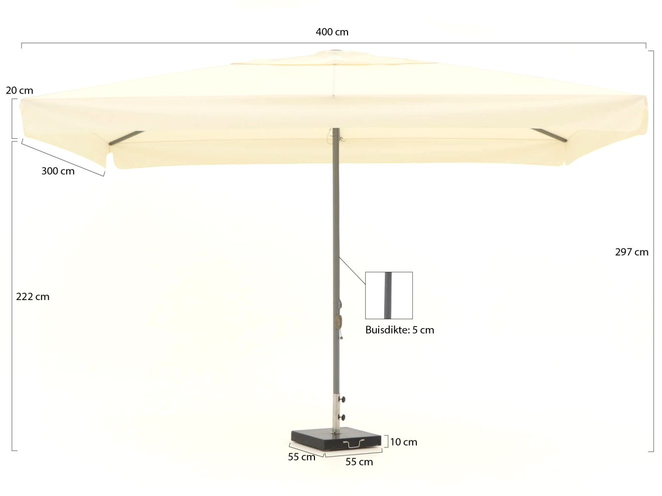 Shadowline Bonaire Sonnenschirm 400x300 cm günstig online kaufen