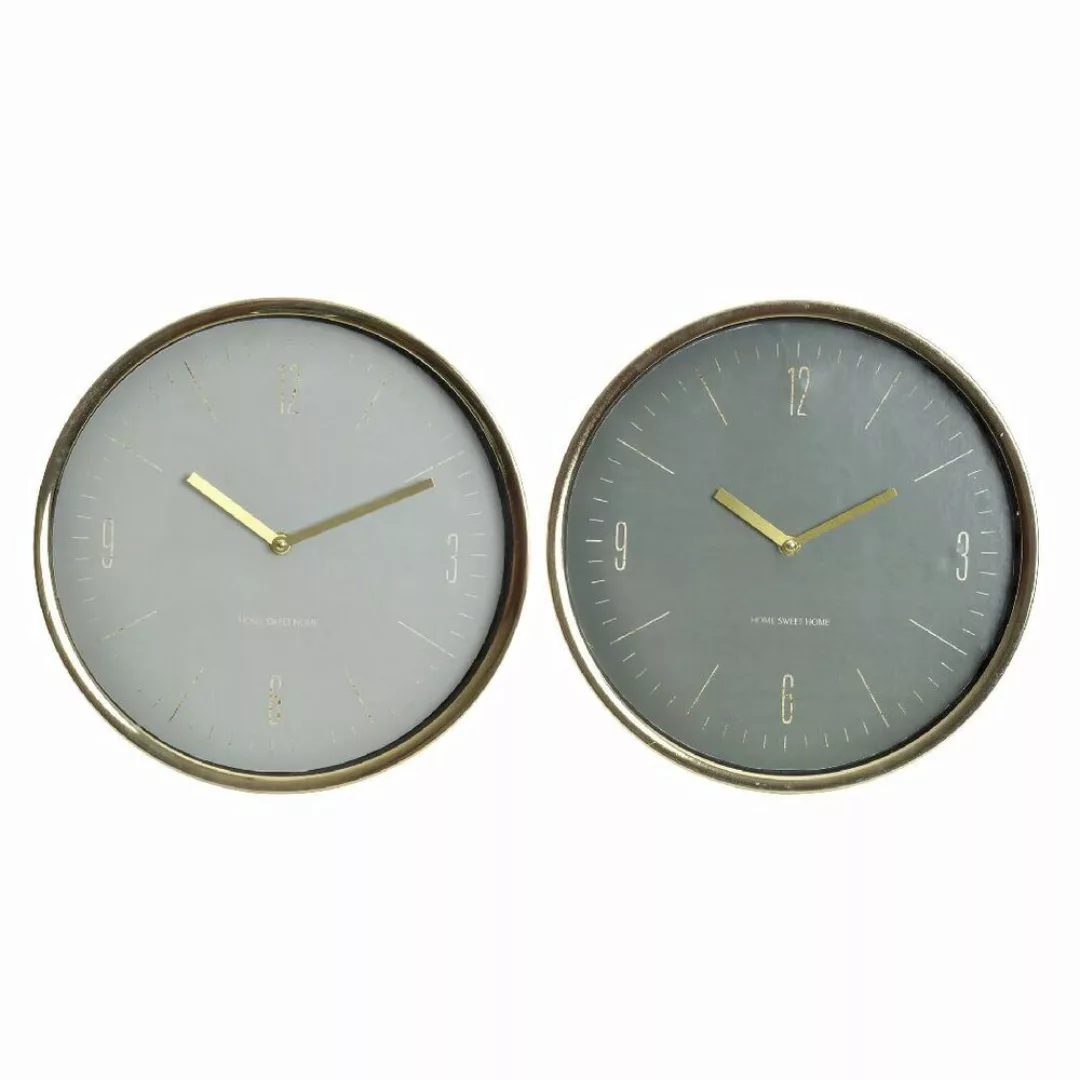 Wanduhr Dkd Home Decor Kristall Metall Minze Grün (30 X 4 X 30 Cm) (2 Pcs) günstig online kaufen