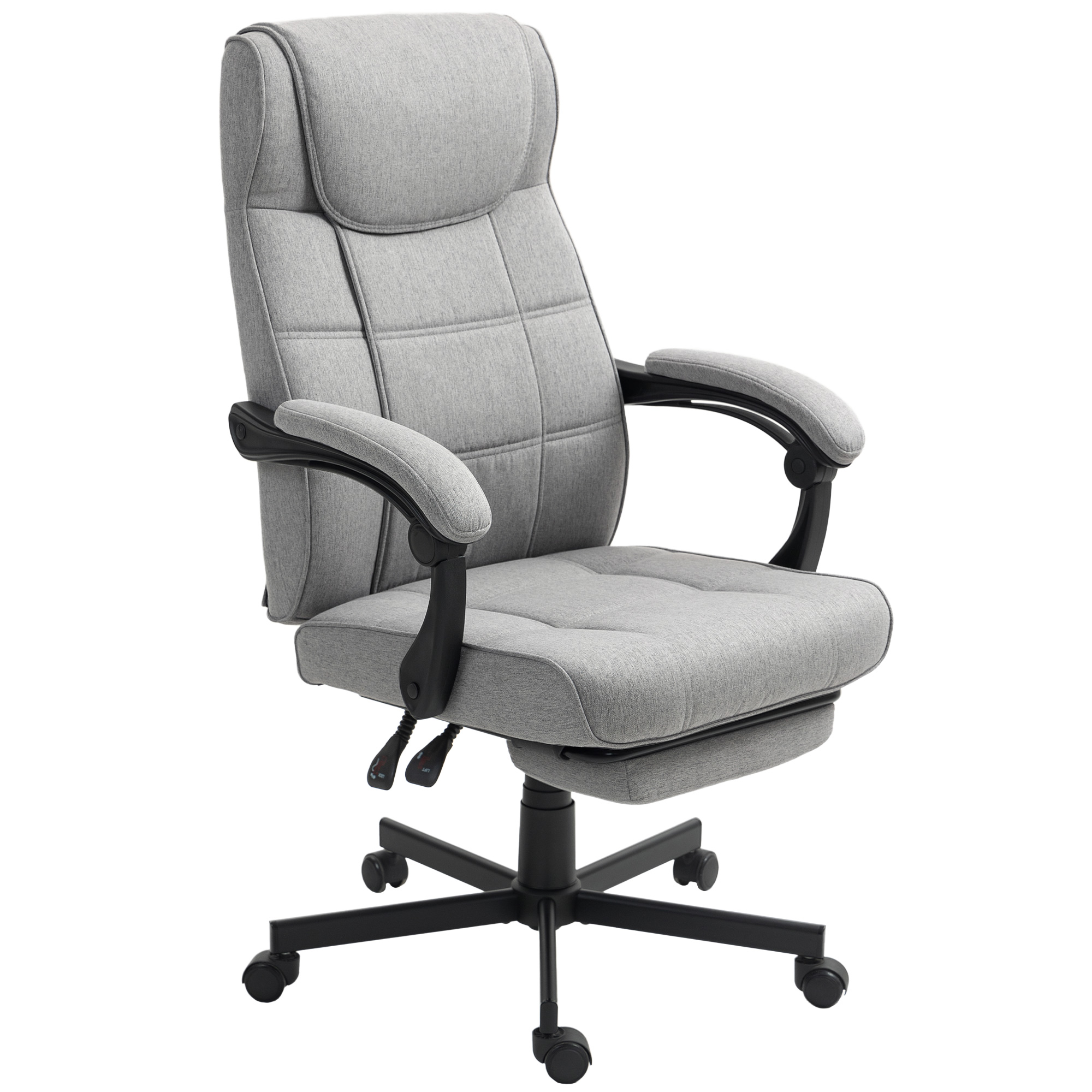 HOMCOM Bürostuhl mit Massagefunktion Ergonomischer Chefsessel mit Liegefunk günstig online kaufen