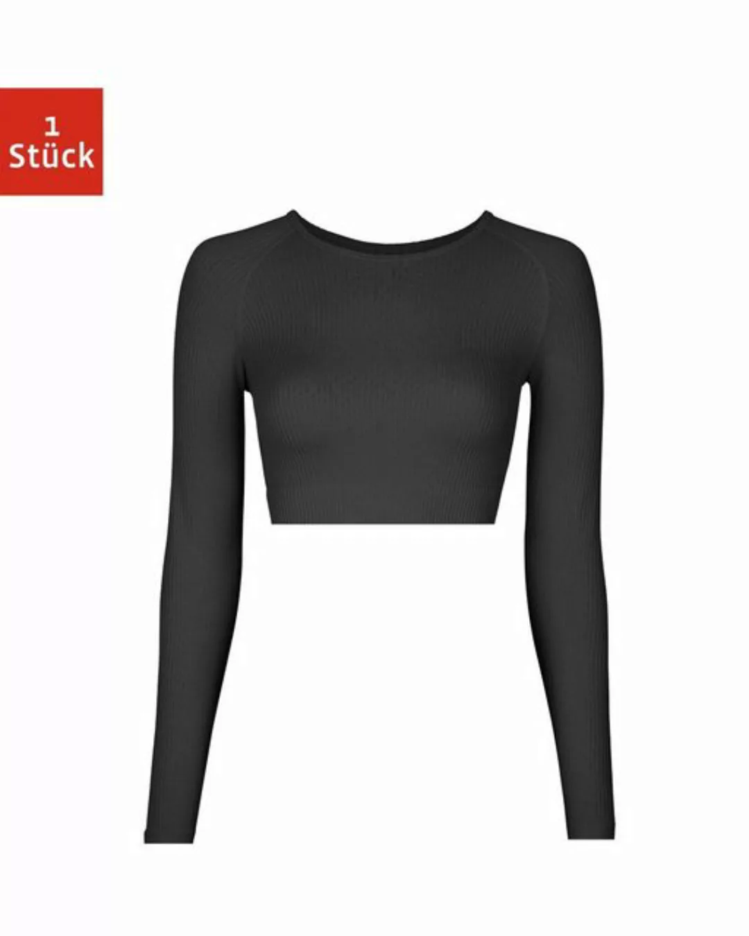 SNOCKS Longsleeve Geripptes Sportshirt langarm Damen (1-tlg) seamless und c günstig online kaufen