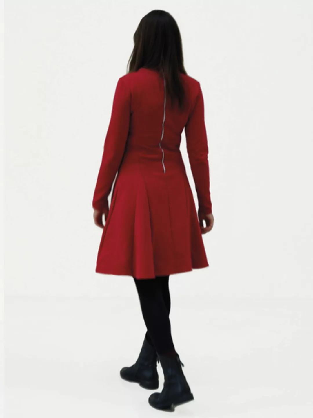 Damen Kleid Aus Bio-baumwolle "Marylin" Rot günstig online kaufen