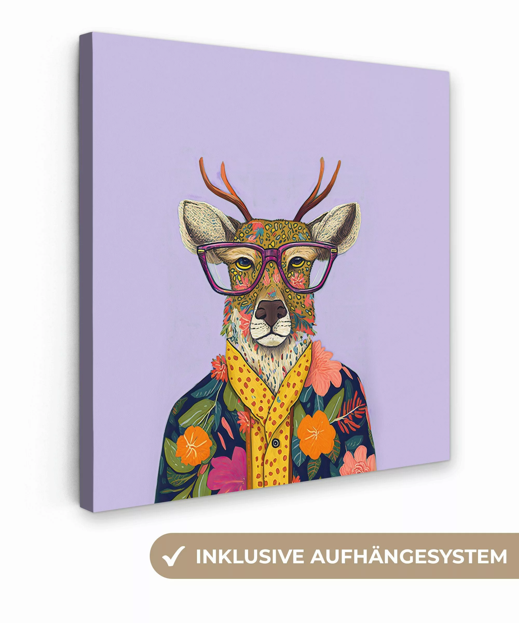 OneMillionCanvasses® Leinwandbild Hirsche - Tiere - günstig online kaufen