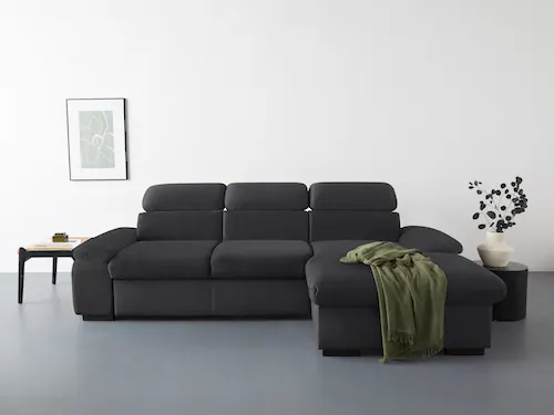 COTTA Ecksofa "Lola L-Form", (Set, mit Hocker), mit Hocker & Kopfteilfunkti günstig online kaufen