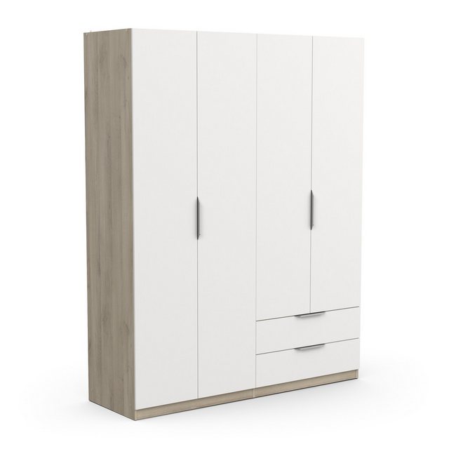 freiraum Drehtürenschrank GHOST in Matt weiß - 157,3x203x51,1cm (BxHxT) günstig online kaufen