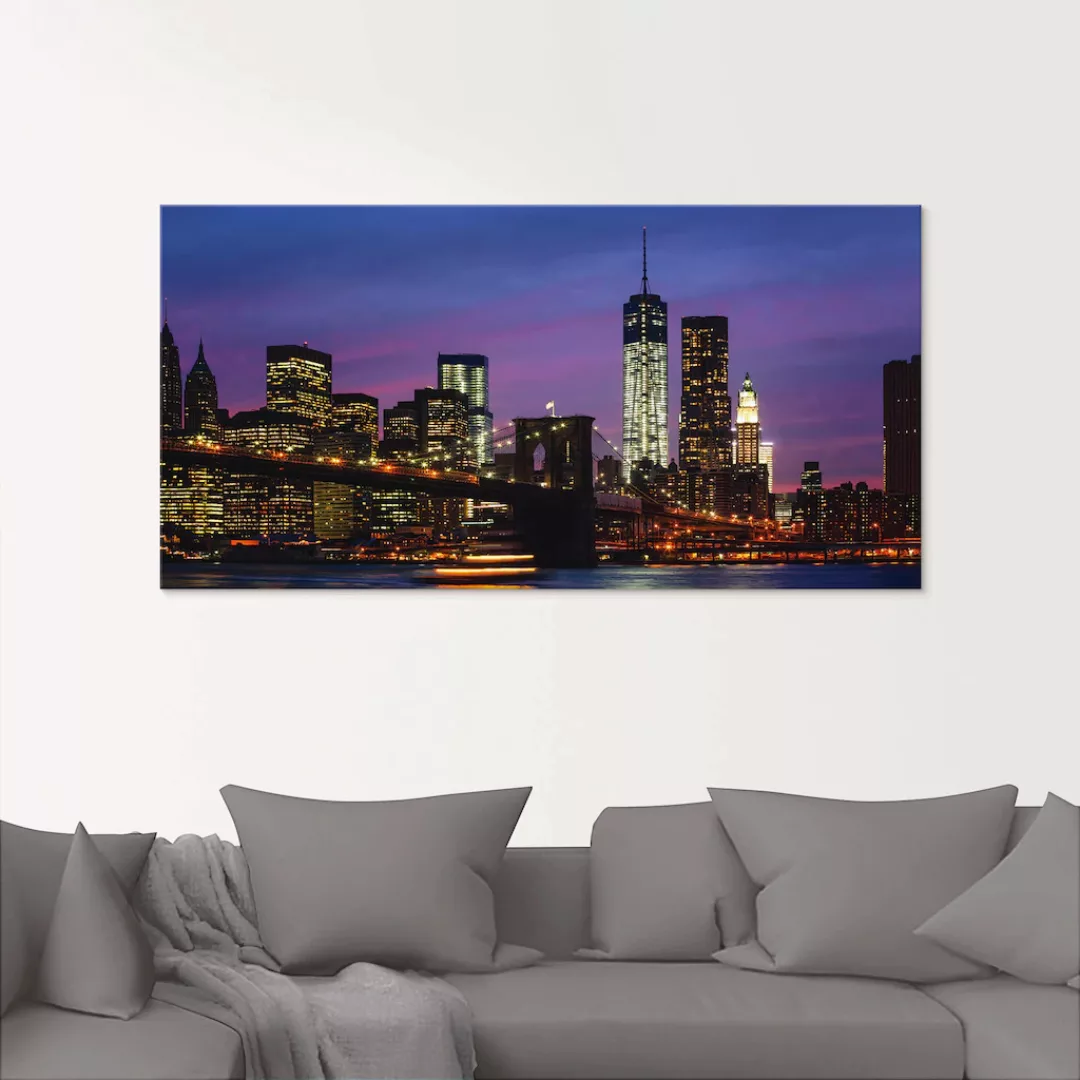 Artland Glasbild "Brooklyn Bridge", Amerika, (1 St.), in verschiedenen Größ günstig online kaufen