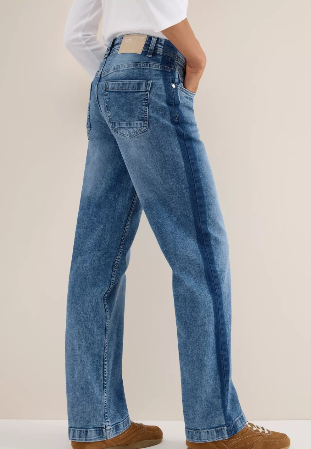 Cecil Straight-Jeans "Style NEELE", mit Gallonstreifen günstig online kaufen